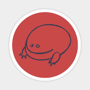 It is Wednesday my dudes. Funny, minimal Frog design in dark line Magnet